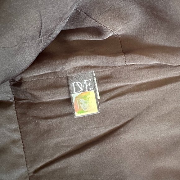 DIANE VON FURSTENBERG BLACK SILK STRAPLESS PARTY DRESS WITH SEQUINS. SIZE 4 - Picture 14 of 15